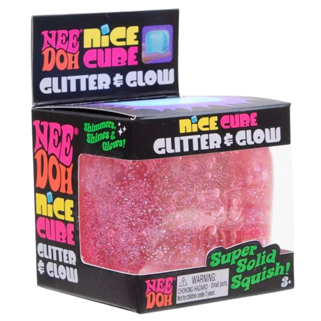 NeeDoh | NICE Cube Glitter & Glow | Super Squeeze!