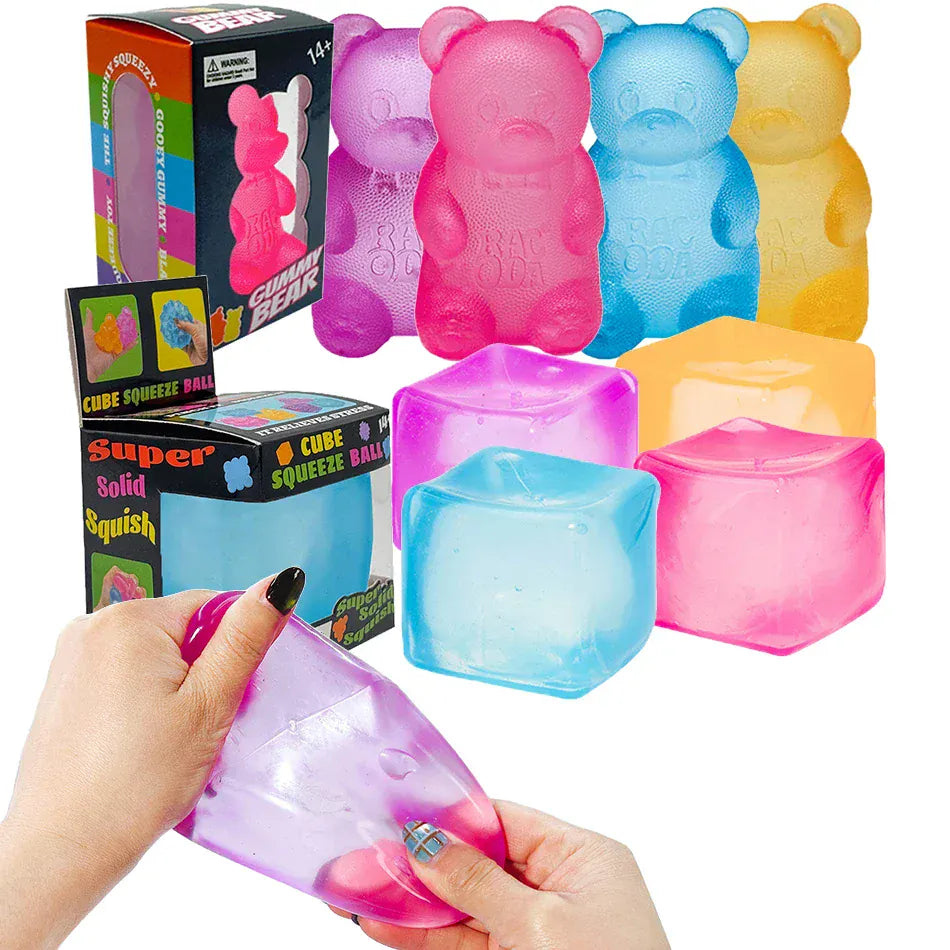 Needoh Nice Cube Sensory Fidget - Premium Stress Relief Tool for Anxiety, ADHD & Focus